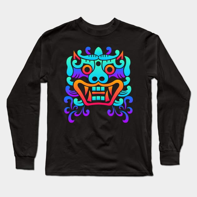 Psychedelic Rave – Sacred Chinese Dragon Long Sleeve T-Shirt by MeatMan